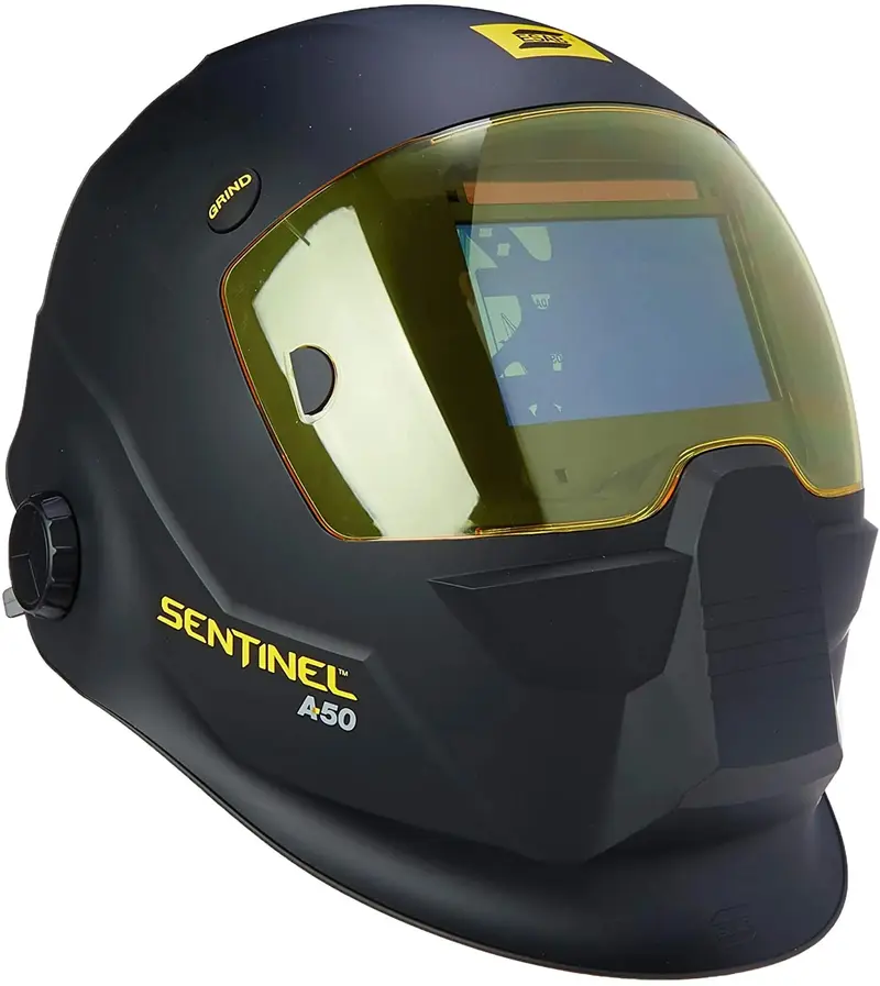 0700000800 Sentinel A50 Schweißhelm, Schwarz, Sichtfeld 3,93 × 2,36 Zoll (100 × 60 mm).