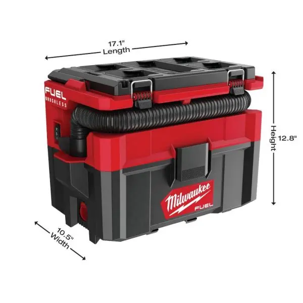 0970-20-48-11-1862 M18 FUEL PACKOUT Akku-Trocken-/Nasssauger, 18 V Lithium-Ion, 9,5 l Fassungsvermögen, inkl. (2) M18 HIGH OUTPUT Akkus mit 6,0 Ah