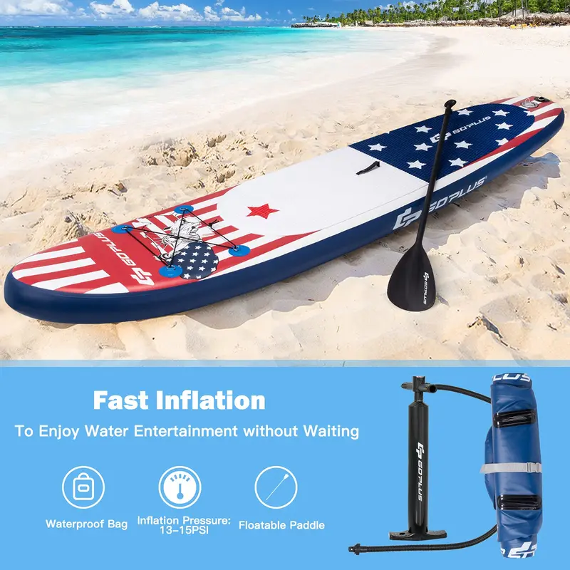 10-/11-Fuß aufblasbares Stand-up-Paddleboard – neuestes Inkjet-Verfahren für langlebige Farben