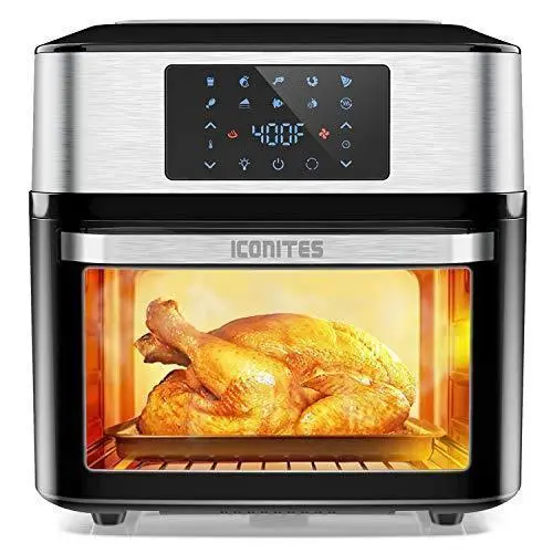 10-in-1-Luftfritteuse-Backofen, 20-Quart-Luftfritteuse-Toaster-Backofen-Kombigerät, große 1800-W-Luftfritteuse mit Heißluftfunktion, Rotisserie und Trocknungsfunktion, ETL-zertifiziert