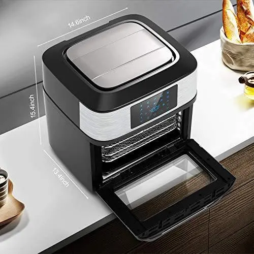 10-in-1-Luftfritteuse-Backofen, 20-Quart-Luftfritteuse-Toaster-Backofen-Kombigerät, große 1800-W-Luftfritteuse mit Heißluftfunktion, Rotisserie und Trocknungsfunktion, ETL-zertifiziert
