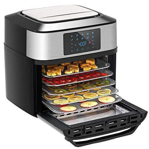 10-in-1-Luftfritteuse-Backofen, 20-Quart-Luftfritteuse-Toaster-Backofen-Kombigerät, große 1800-W-Luftfritteuse mit Heißluftfunktion, Rotisserie und Trocknungsfunktion, ETL-zertifiziert