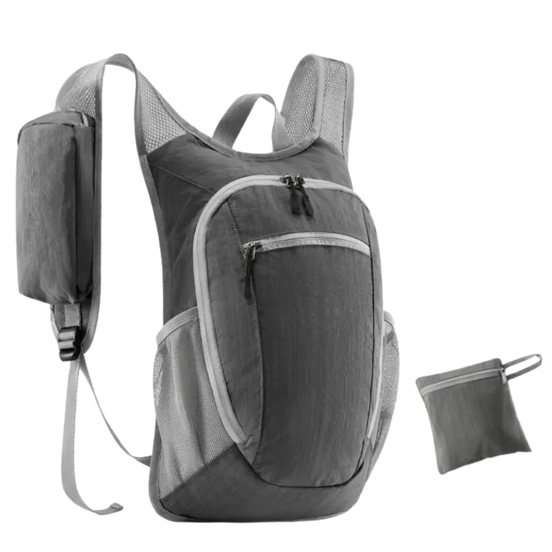 10-Liter-Falt-Rucksack für Wanderungen mit Brustgurt und Gurttaschen