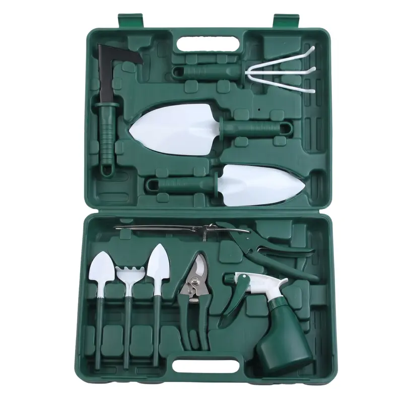 10-teiliges Gartenhandwerkzeug-Set mit Aufbewahrungsbox für Arbeiten im Garten 2