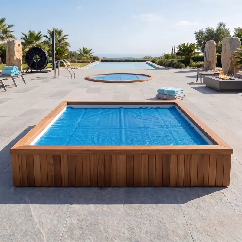 10 x 10 ft Solar-Poolabdeckung, 16 Mil PE-Stärke, thermische Pooldecke