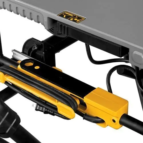 10-Zoll-Tischkreissäge mit 32,5 Zoll Schnittbreite, 15-A-Motor und fahrbarer Standkonstruktion