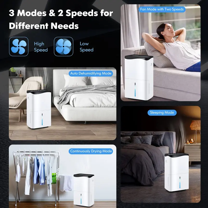 100-Pint-Entfeuchter für Räume bis zu 5500 Quadratfuß mit intelligenter App- und Alexa-Stimmssteuerung 2