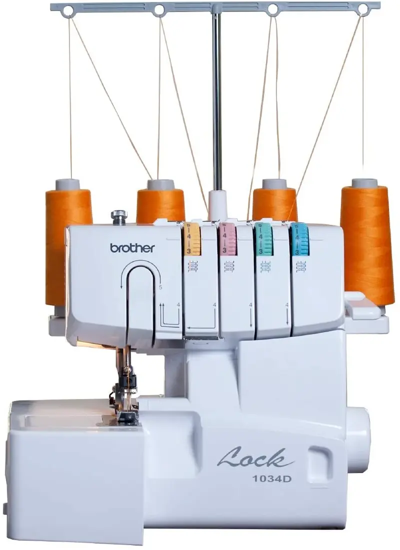 1034D Overlockmaschine von Brother – Hochleistungsgerät mit Metallrahmen, 1300 Stiche pro Minute, abnehmbarer Fadenfangschale und 3 inkludierten Nähfüßen 2