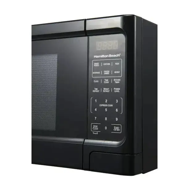 1,1 Cu. Ft. elegante schwarze digitale Mikrowelle – mühelose Touchpad-Steuerung.