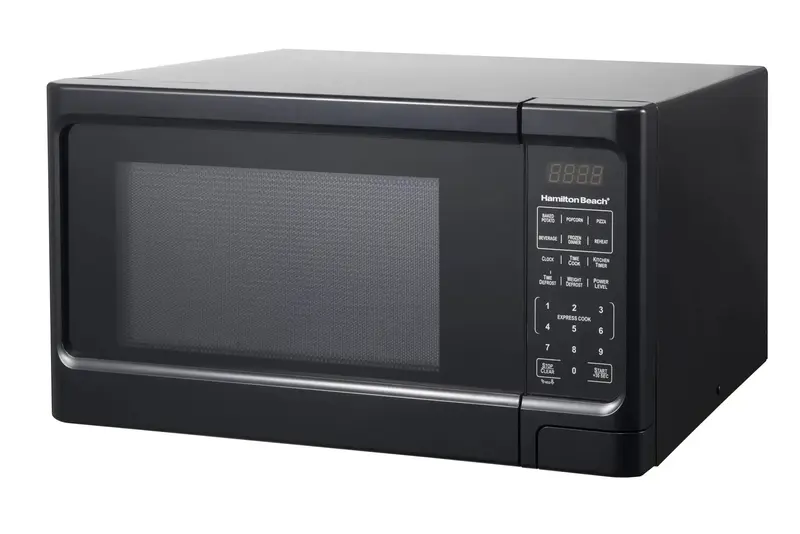 1,1 Cu. Ft. elegante schwarze digitale Mikrowelle – mühelose Touchpad-Steuerung.