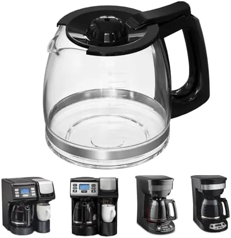 12-Tassen-Ersatz-Kaffeekanne für Hamilton Beach-Kaffeemaschinen (Modelle 49902, 49915, 49905C, CM4309, 49317, 49467, 49611, 49904, 49934, 46230, 46290, 46293, 46294, 46299)