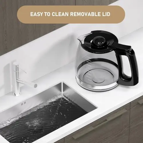 12-Tassen-Ersatz-Kaffeekanne für Hamilton Beach-Kaffeemaschinen (Modelle 49902, 49915, 49905C, CM4309, 49317, 49467, 49611, 49904, 49934, 46230, 46290, 46293, 46294, 46299)