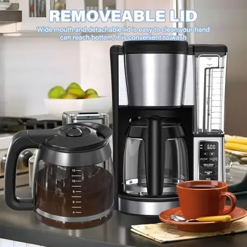 12-Tassen-Kaffeekanne als Ersatz für Ninja-Kaffeemaschinen-Modelle CE251, CE201, CE201C, CE200, CE200C, Modellnummer XGLSLID200