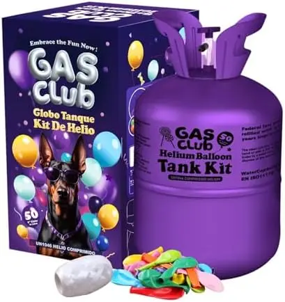 13-L-Heliumflasche für Ballons zu Hause – Heliumballon-Flasche für bis zu 50 Latexballons
