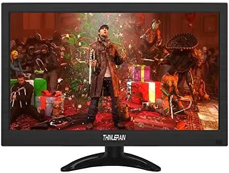 13,3-Zoll-Kleinmonitor für PC – Mini-LED-Monitor mit 1366 × 768 Auflösung, HDMI-, VGA-, AV- und BNC-Eingang sowie USB-Anschluss – geeignet für Fire Stick, Computer, Xbox und Raspberry Pi mit integrierten Lautsprechern