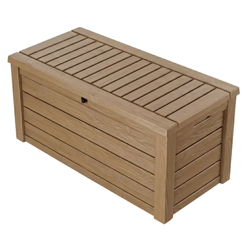 150-Gallonen-Resin-Aufbewahrungsbox für Terrasse und Balkon – Aufbewahrungsbank für den Außenbereich