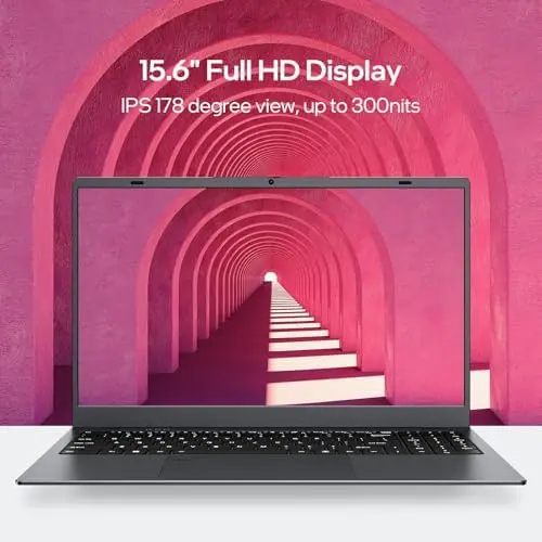 15,6-Zoll-Windows-11-Laptop mit 16 GB RAM, 512 GB SSD, Full-HD-IPS-Display, Intel-N5095-Vierkernprozessor, 2,4/5-GHz-WLAN, Bluetooth 4.2, Hintergrundbeleuchtung und Fingerabdrucksensor – leicht und portabel