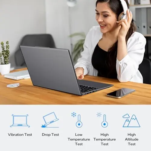 15,6-Zoll-Windows-11-Laptop mit 16 GB RAM, 512 GB SSD, Full-HD-IPS-Display, Intel-N5095-Vierkernprozessor, 2,4/5-GHz-WLAN, Bluetooth 4.2, Hintergrundbeleuchtung und Fingerabdrucksensor – leicht und portabel