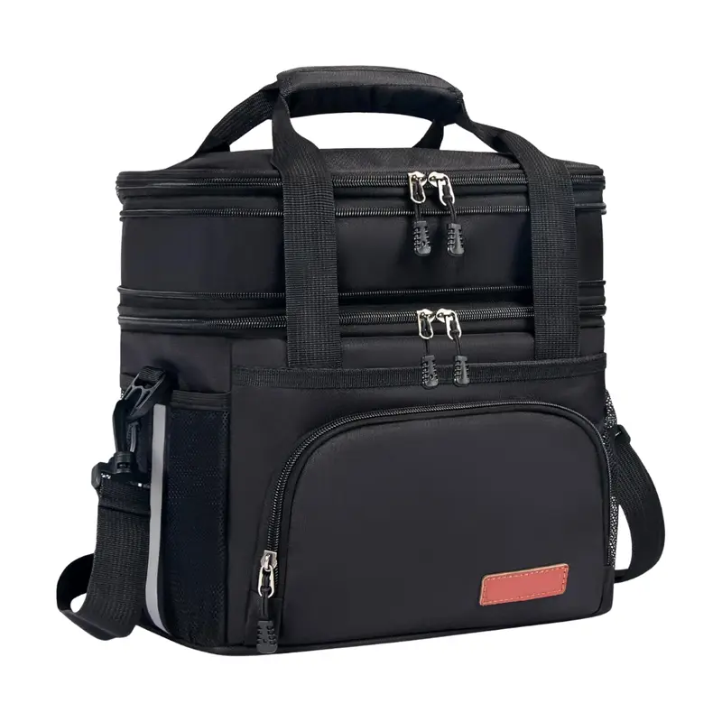 16-Liter-isolierte Lunchtasche mit zwei Fächern und Schultergurt