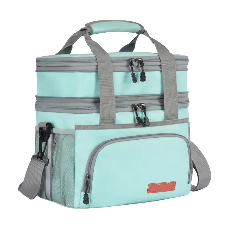 16-Liter-isolierte Lunchtasche mit zwei Fächern und Schultergurt