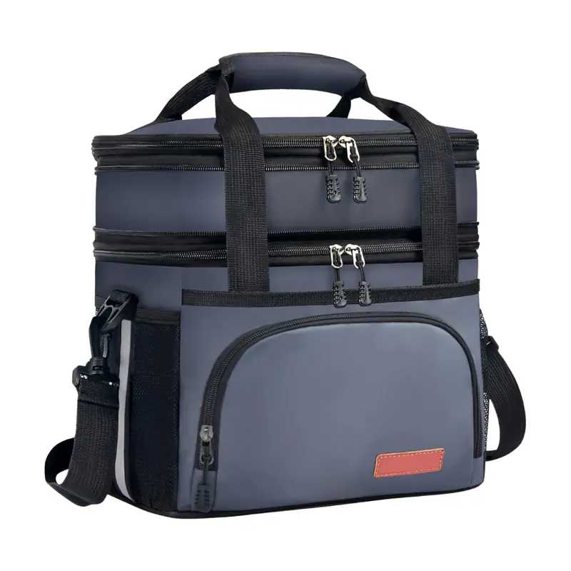 16-Liter-isolierte Lunchtasche mit zwei Fächern und Schultergurt