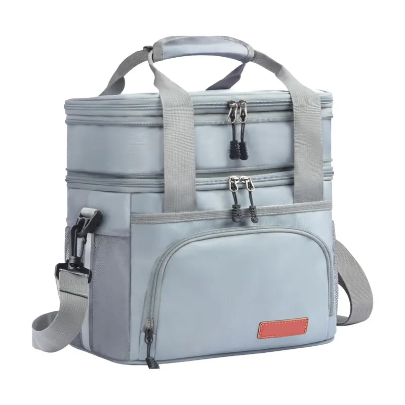 16-Liter-isolierte Lunchtasche mit zwei Fächern und Schultergurt