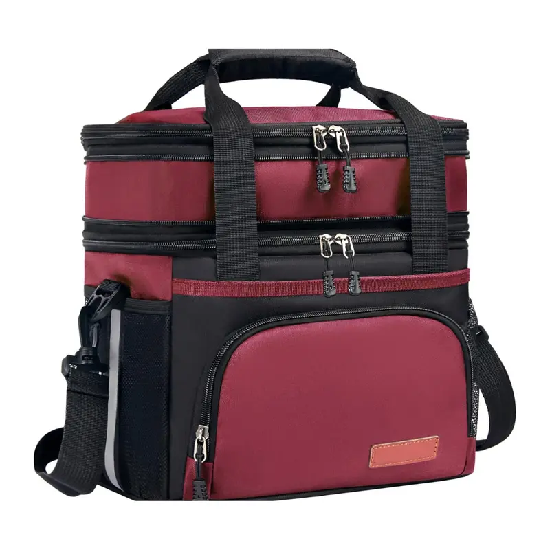 16-Liter-isolierte Lunchtasche mit zwei Fächern und Schultergurt