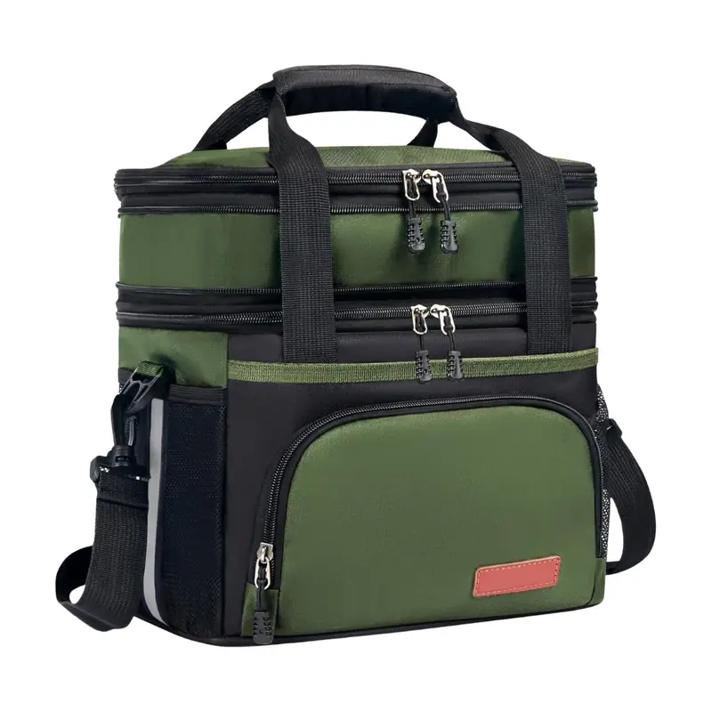 16-Liter-isolierte Lunchtasche mit zwei Fächern und Schultergurt