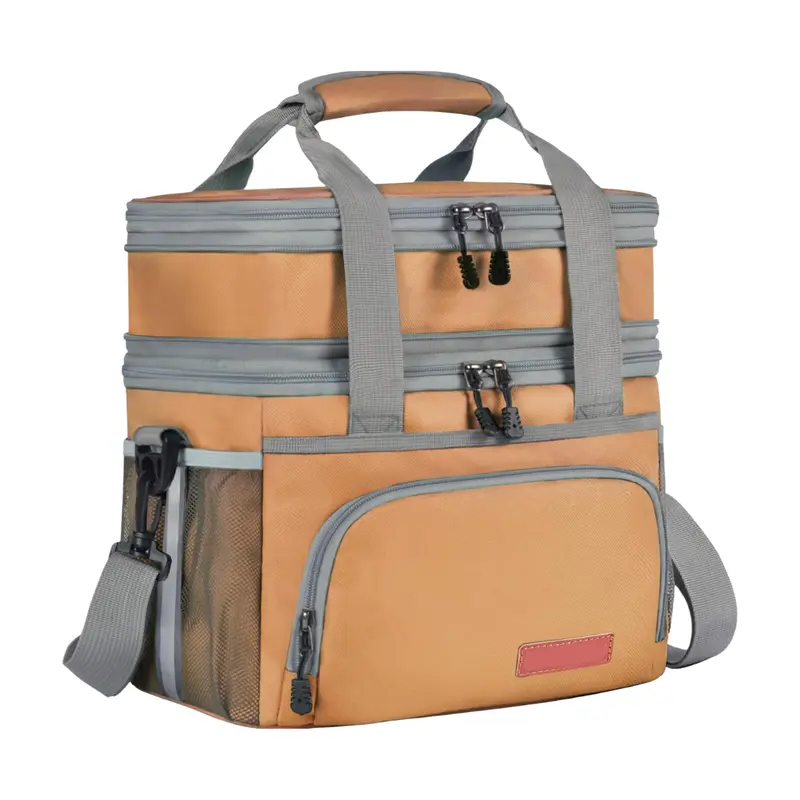 16-Liter-isolierte Lunchtasche mit zwei Fächern und Schultergurt