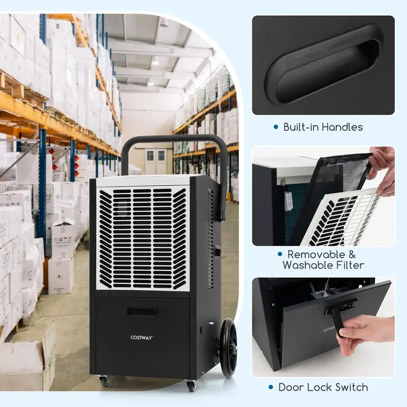 163-Pinten-Gewerbede-humidifier mit Pumpe und Abflusschlauch für Flächen bis zu 4500 ft² 2