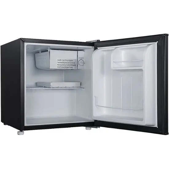 1,7-cub. ft. Einzeltür-Klein-Kühlschrank mit halbseitigem Kühlfach, schwarz