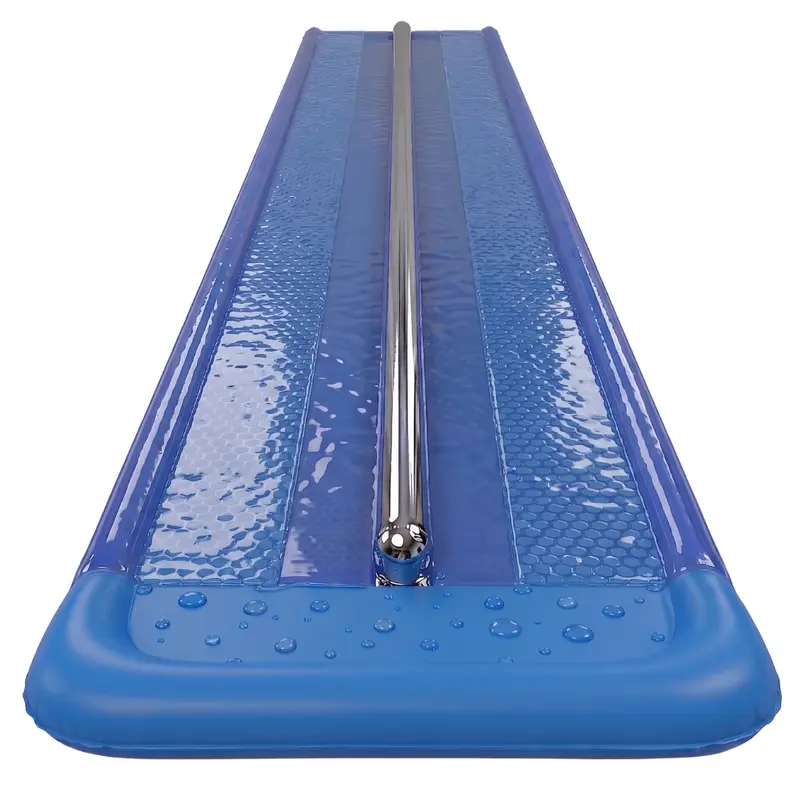 18 ft Wasserrutsche mit zwei parallelen Bahnen und integriertem Wasser-Berieselungskanal
