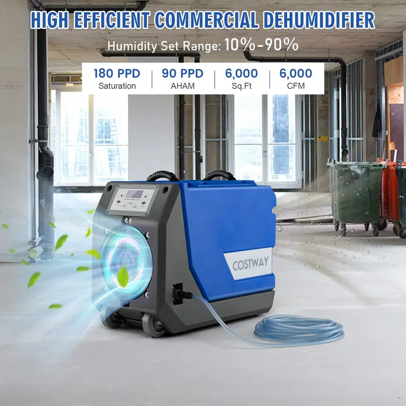 180-Pinten/Tag-Gewerbede-humidifier, Industrie-Dehumidifier mit 7,5 m Schlauchlänge – für Keller, Lagerhallen u. a. 2
