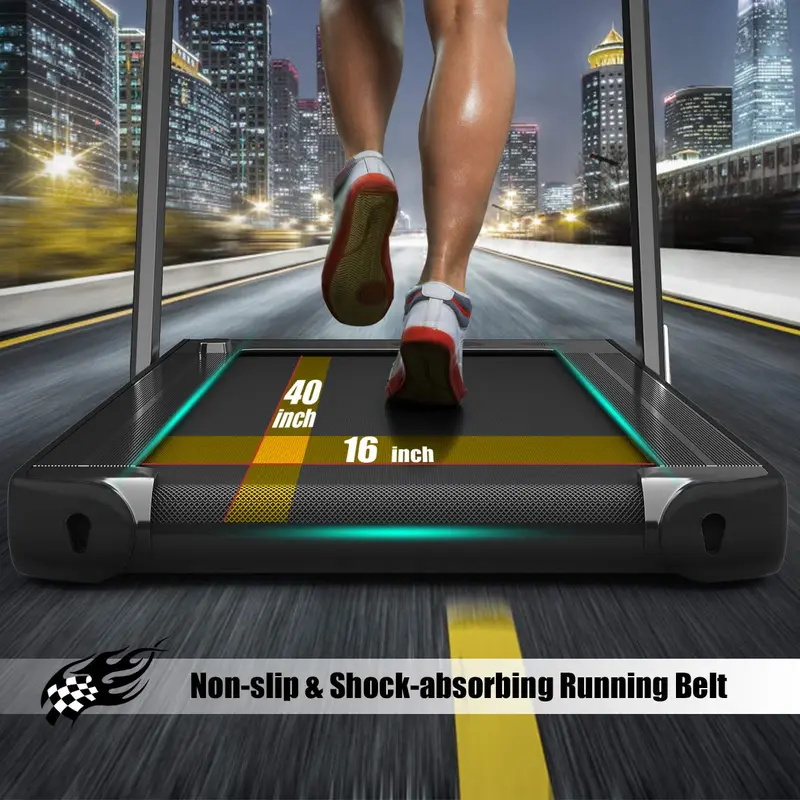 2-in-1-Klapp-Laufband mit Doppelanzeige und 2,25-PS-Superfit-Untertisch-Elektropad
