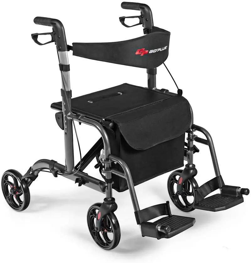 2-in-1-Klapp-Rollator mit 4 Rädern, medizinischer Rollator 1