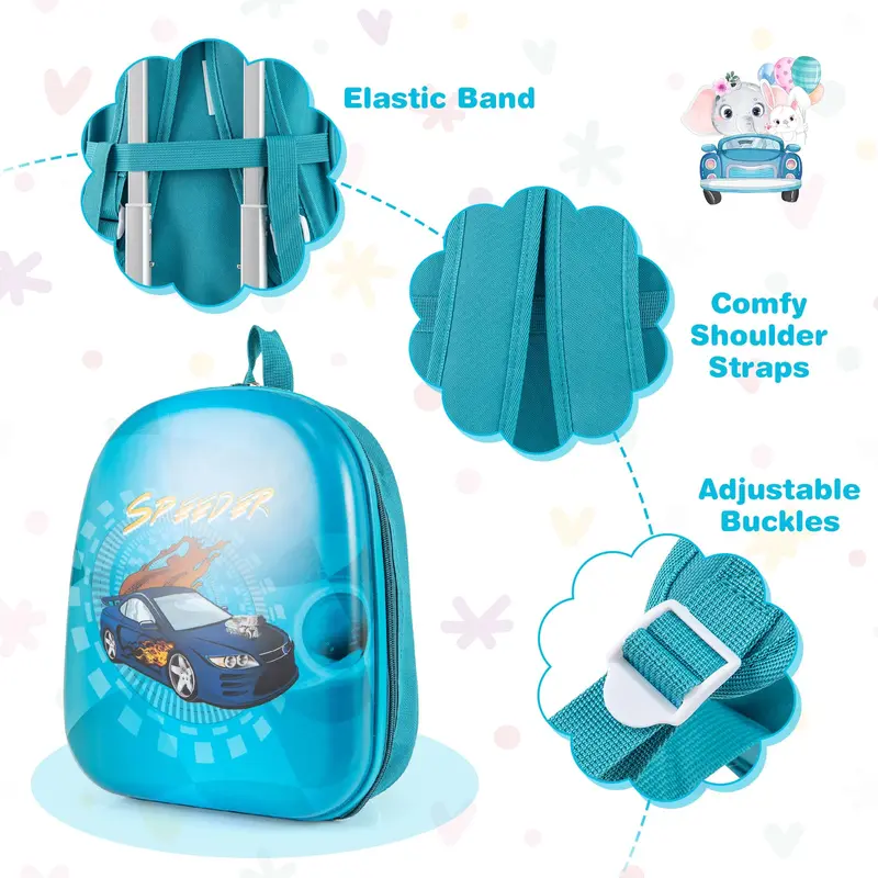 2-teiliges Kinder-Koffer-Set mit Spinner-Rädern für Jungen und Mädchen – Marineblau