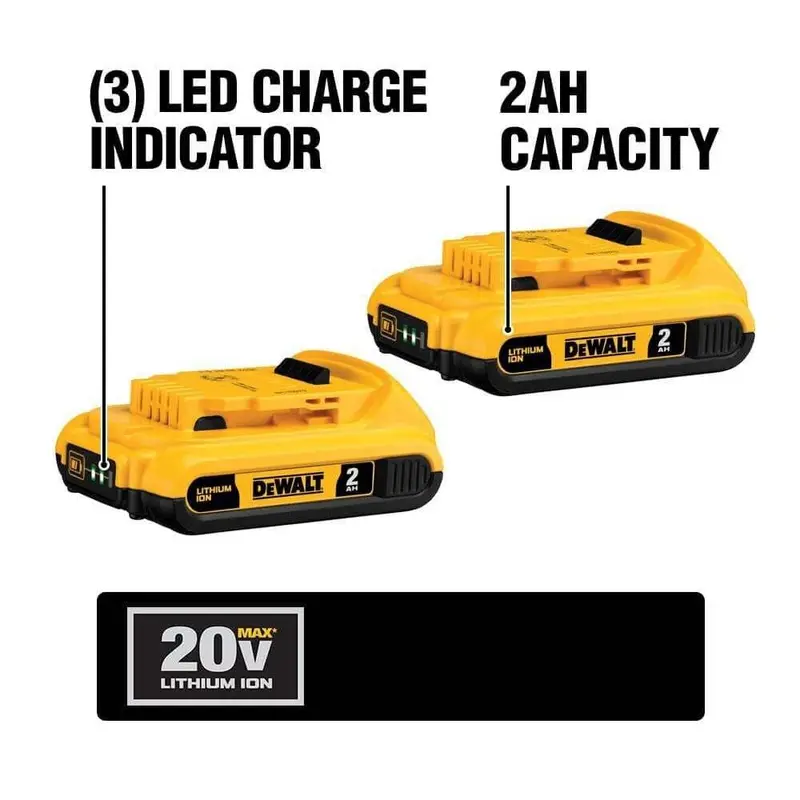 20 V MAX 10-Teile-Kombi-Set DCK1020D2 mit Akkus und Ladegerät 2