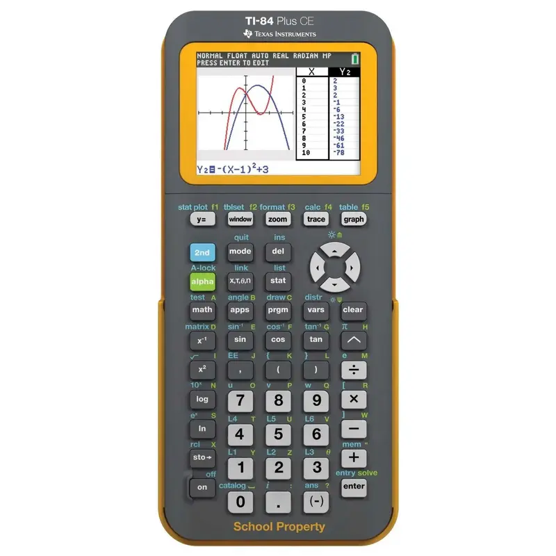 2026 Texas Instruments TI-84 Plus CE Farbgrafikrechner – EZ SPOT Gelb