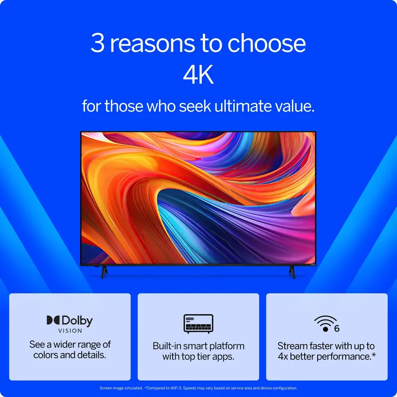 2026 VIZIO 50" Klasse 4K UHD LED HDR Smart-TV (V4K50M-08)