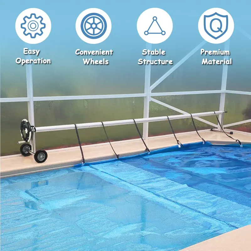 21-Fuß-Poolabdeckungs-Walzen-Set, Aluminium-Pool-Solarabdeckungs-Walze 2