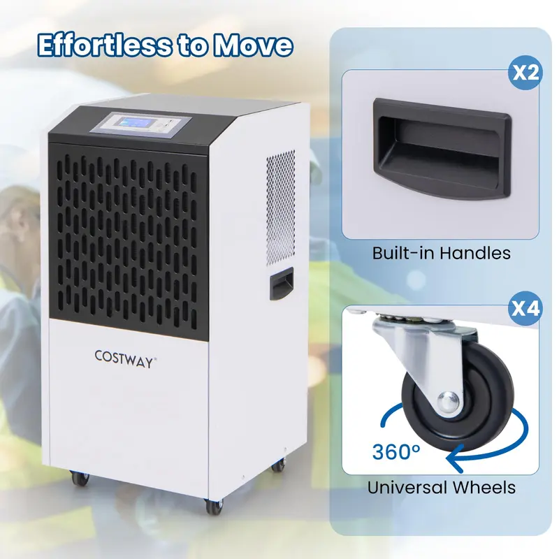 250-Pinten-Gewerbede-humidifier mit Abflussschlauch, industrieller Hochleistungs-Dehumidifier