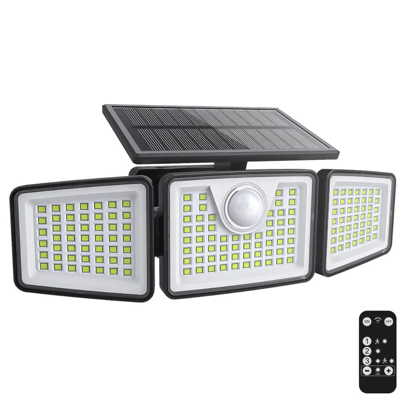 2500-Lumen-Solar-Flutlicht für den Außenbereich mit Bewegungsmelder und Fernbedienung