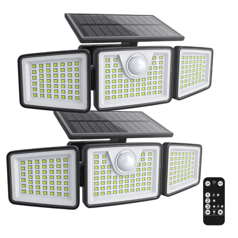 2500-Lumen-Solar-Flutlicht für den Außenbereich mit Bewegungsmelder und Fernbedienung 2