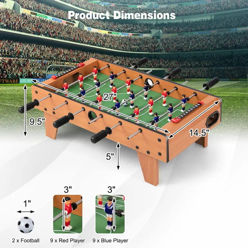 27"-Kicker-Tisch, tragbarer Tischfußball