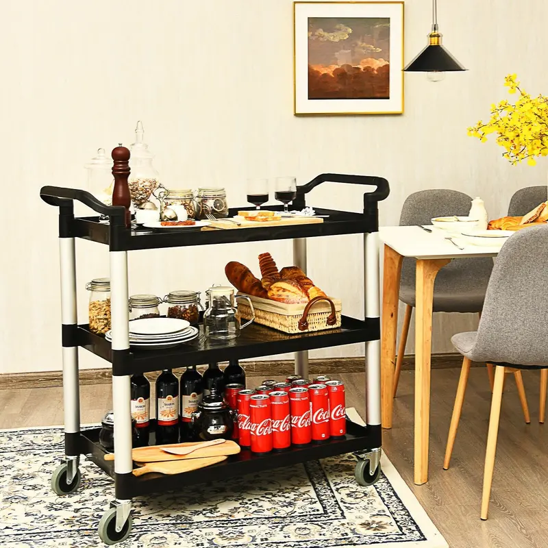 3-stufiger rollender Utility-Wagen mit Rädern 2