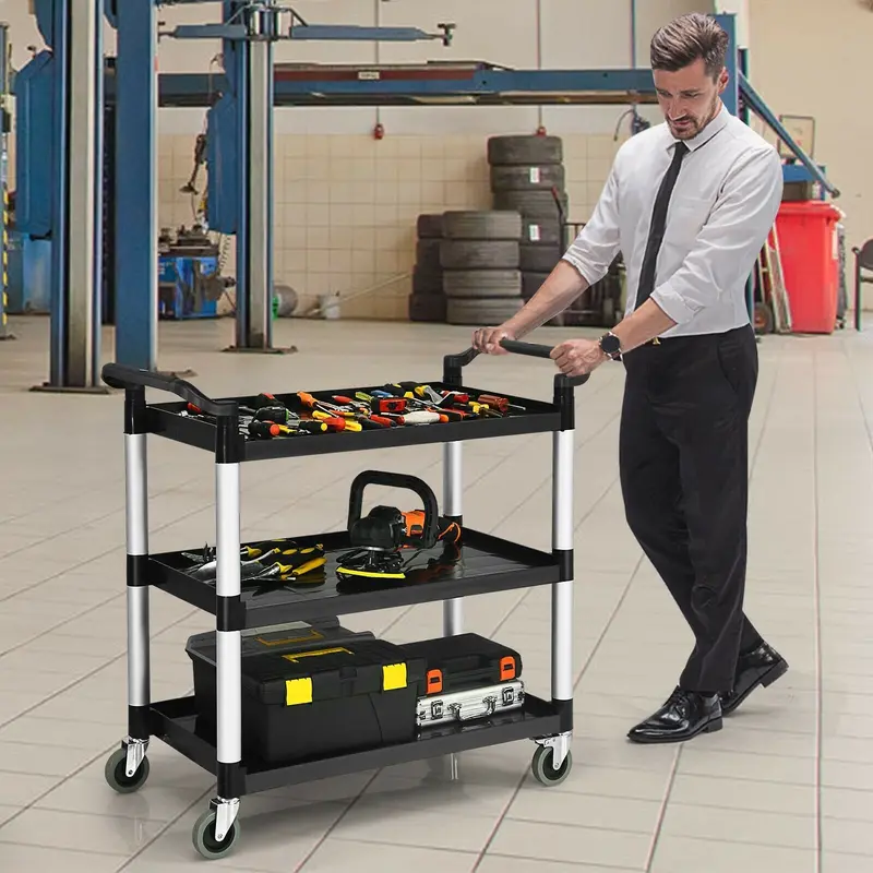 3-stufiger rollender Utility-Wagen mit Rädern