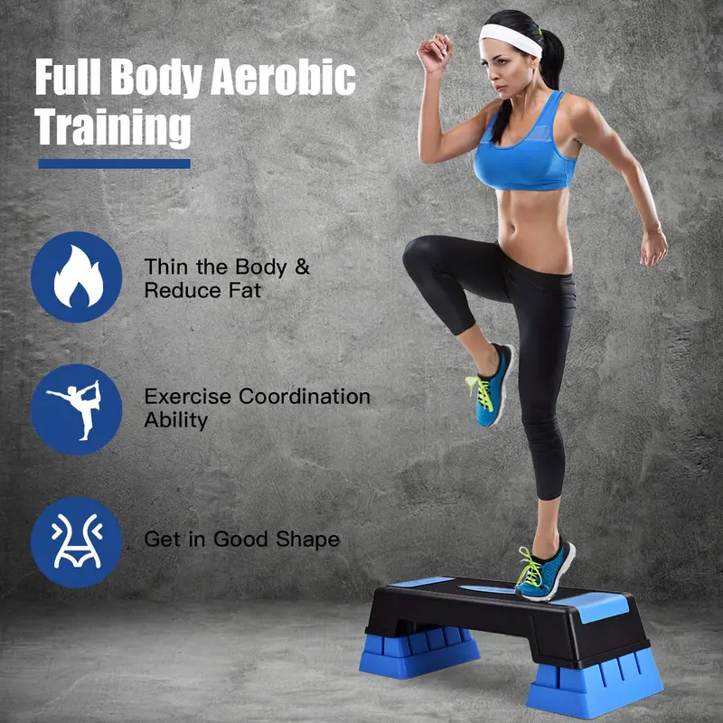 30"-Aerobic-Step mit Erhöhungen, höhenverstellbar in 5 x 7 x 9 Zoll