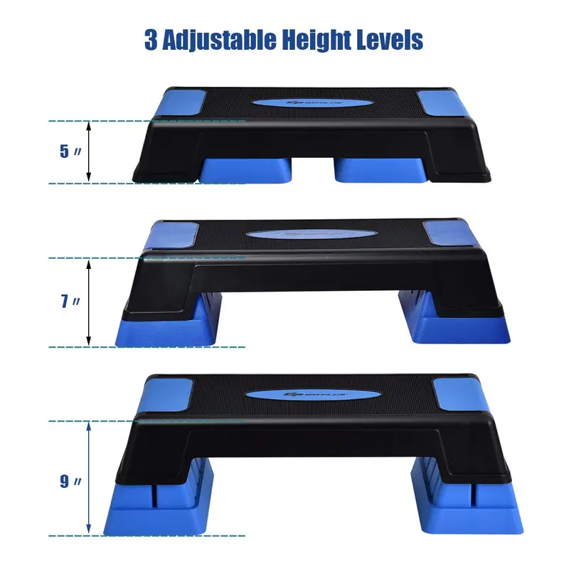 30"-Aerobic-Step mit Erhöhungen, höhenverstellbar in 5 x 7 x 9 Zoll