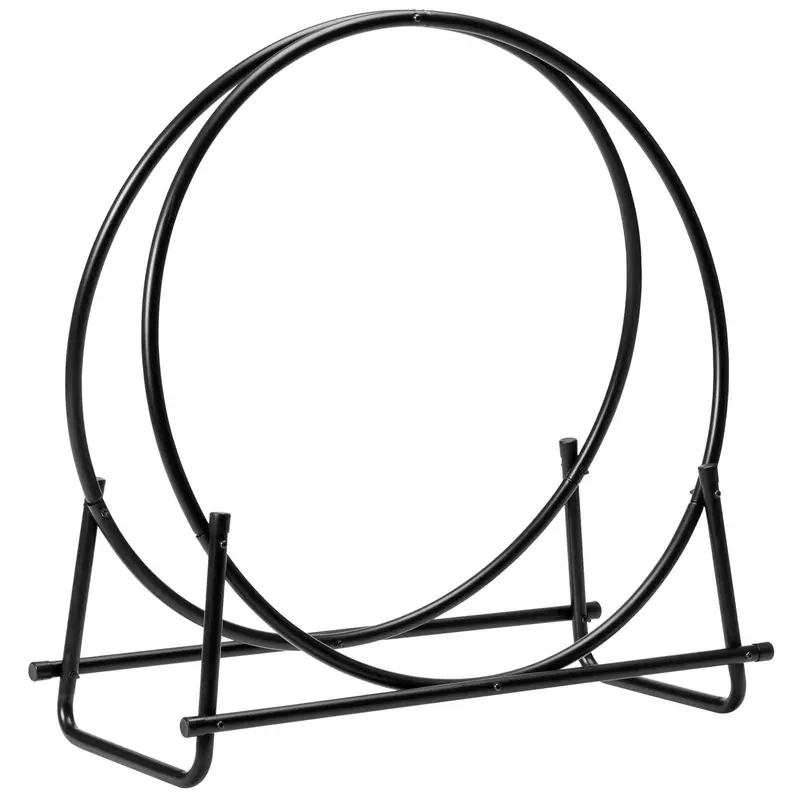 30-Zoll-Feuerholz-Halter mit Ringform, aus rohrförmigem Stahl