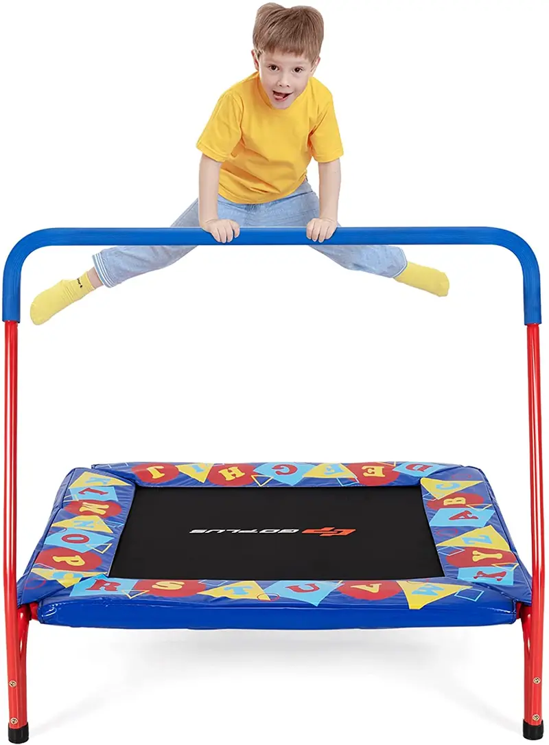 36" quadratisches Kleinkind-Trampolin, Mini-Trampolin für Kinder mit 150 kg Tragkraft